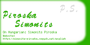 piroska simonits business card